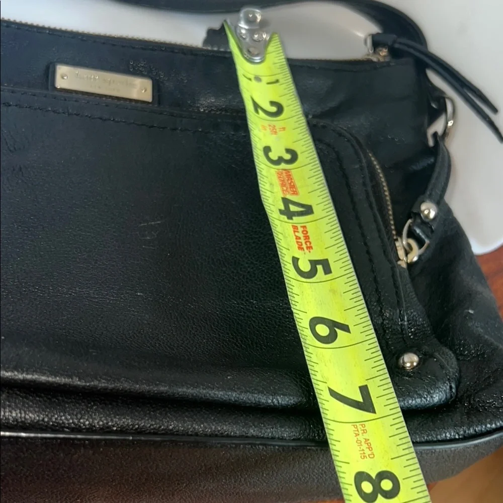 Kate Spade Black Shoulder Bag polka dot interior